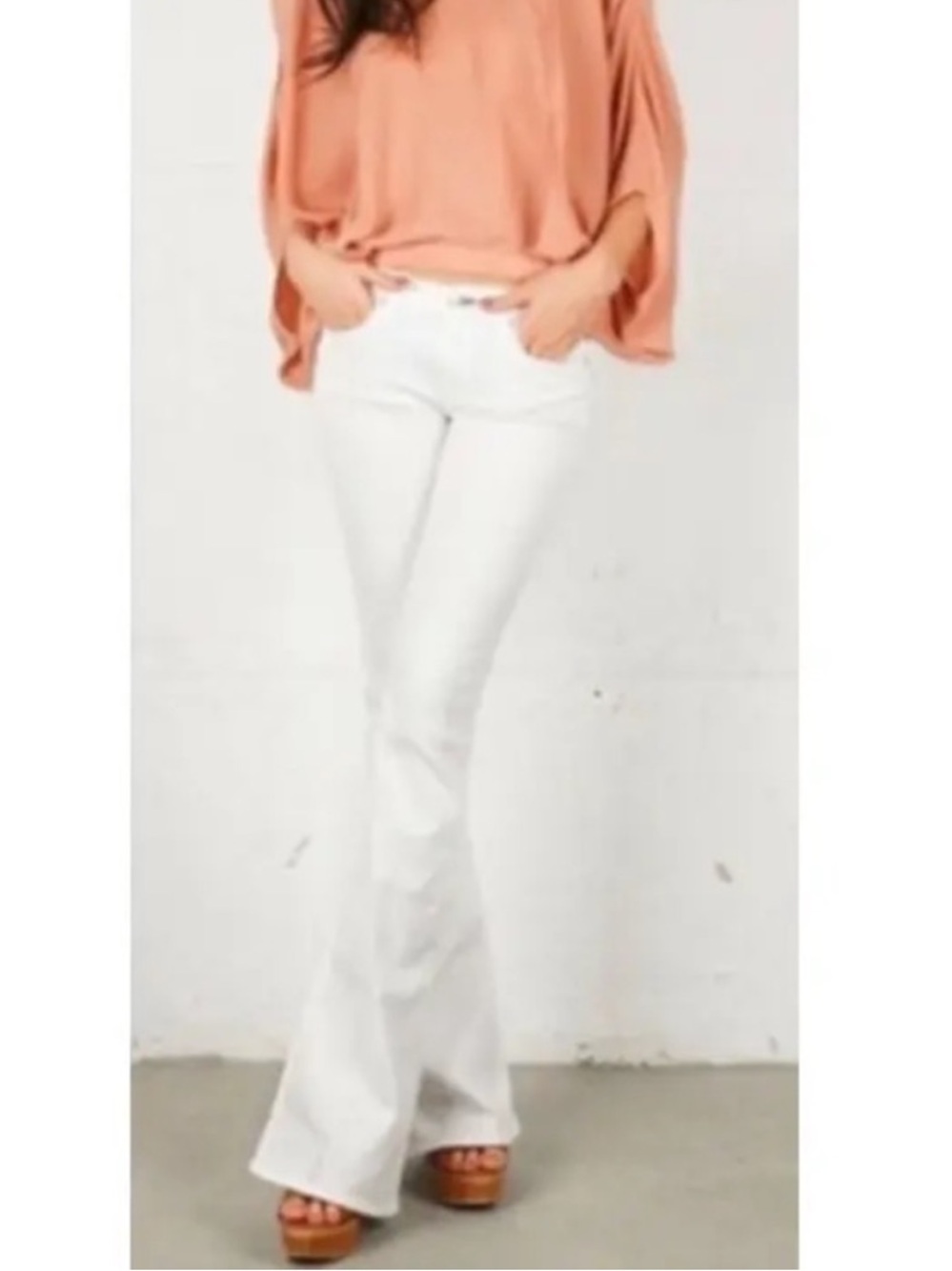 rag & bone White Flare Jeans